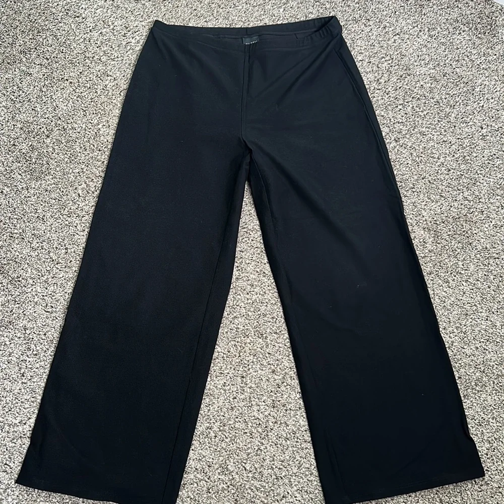 Eileen fisher black wide leg pants size small